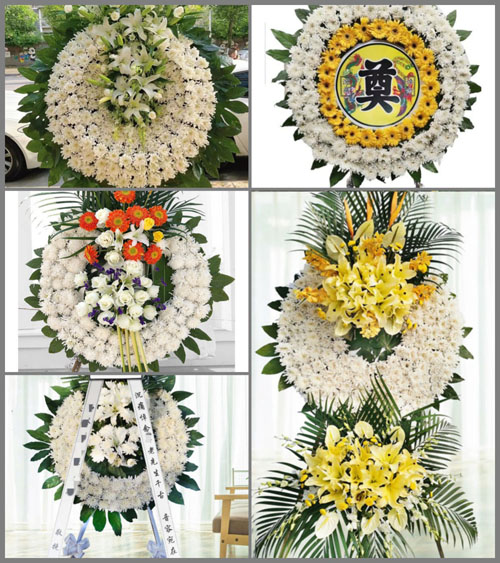 山东青岛胶州市里岔镇谭家二村花圈速递